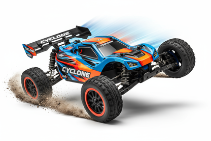 Velocidad, estilo y diversión en un solo auto. Ideal para niños y adultos que disfrutan de las carreras RC.



✅ Diseño todoterreno tipo buggy 🛞

✅ Movimientos completos: adelante, atrás, izquierda y derecha ↔️

✅ Carrocería deportiva y resistente 💪

✅ Llantas de tracción para mayor estabilidad 🚀

✅ Perfecto para interiores y exteriores



📦 Incluye:



1 Carro RC Buggy Cyclone



1 Control remoto con cable
